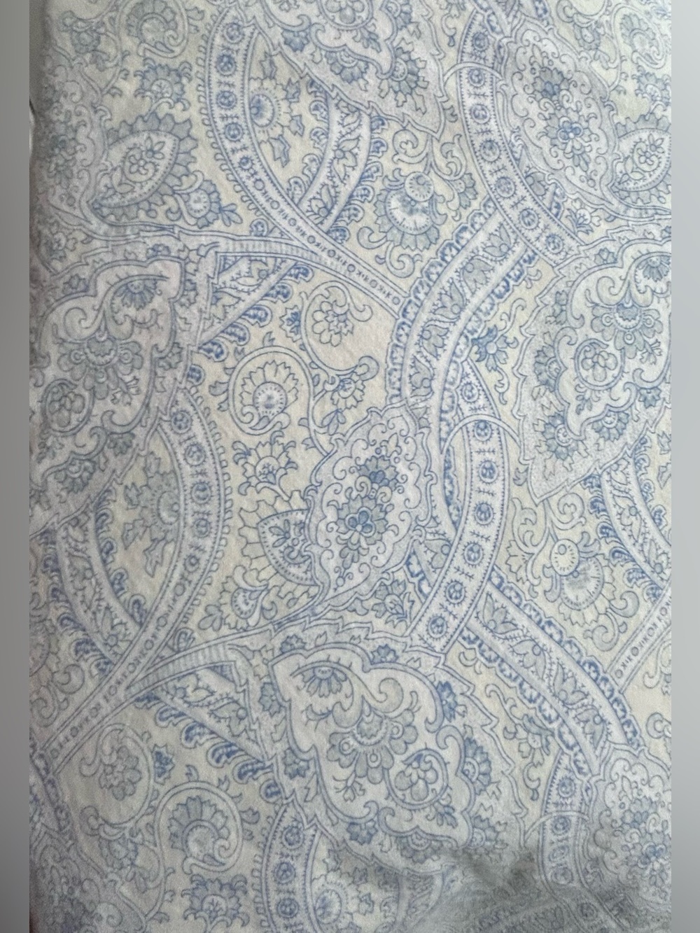 Ralph Lauren Blue And White Floral  Twin Flat Sheet